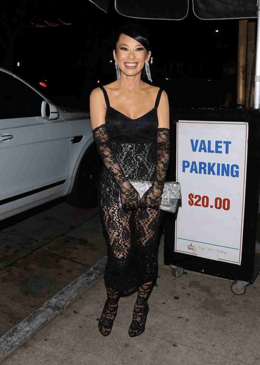 GIRL.BLACK: CHRISTINE CHIU. ARRIVES AT THE DOLCE & GABBANA PARTY, IN HOLLYWOOD. MAJESTIC STYLE.